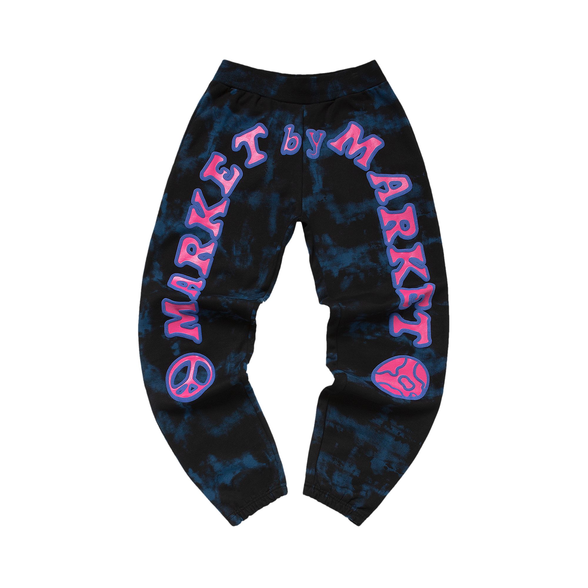Market Cali Arc Peace Sweatpants 'Navy Smoke Tie-Dye' | Blue | Men's Size M