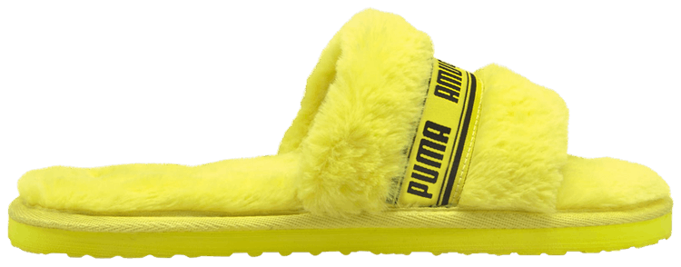 Puma Fluff Slide Jr Fluo Yellow