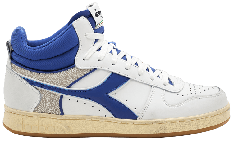 Diadora Magic Basket Demi Cut Icona White Blue Cobalt