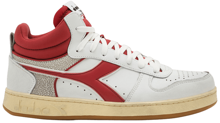 Diadora Magic Basket Demi Cut Icona White Chili Pepper