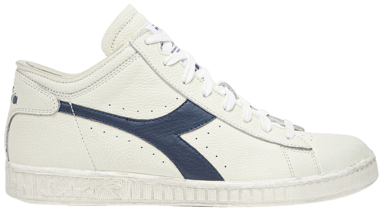 Diadora Game L Waxed Row Cut White Blue Caspian Sea
