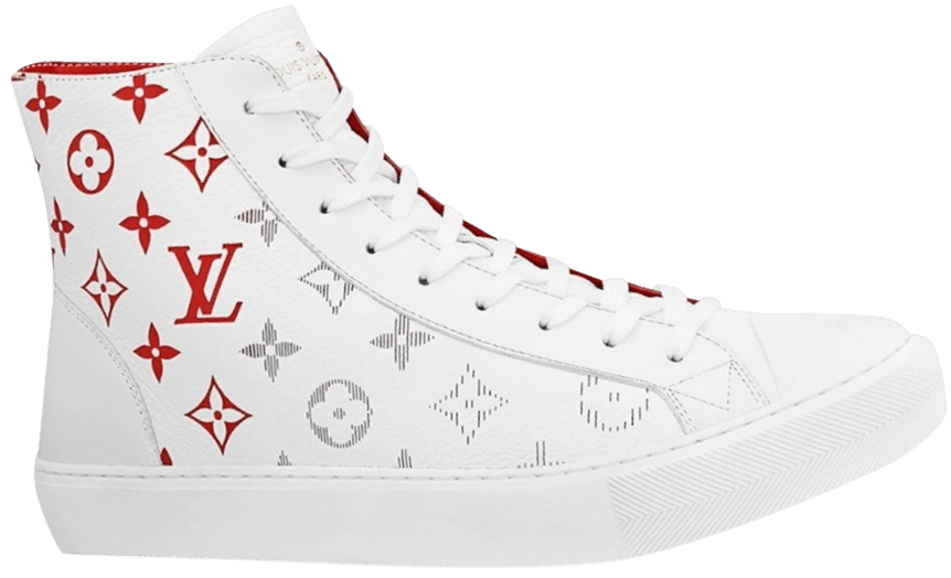 Buy Louis Vuitton Tattoo Sneaker Boot 'Monogram White Red' 1A5Z0C