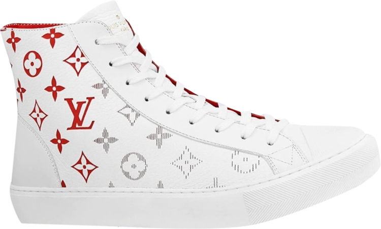white and red louis vuittons