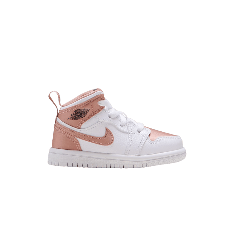 Jordan 1 mid white rose gold cheap