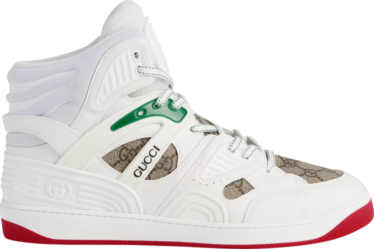 Gucci Basket High-Top Sneakers - White