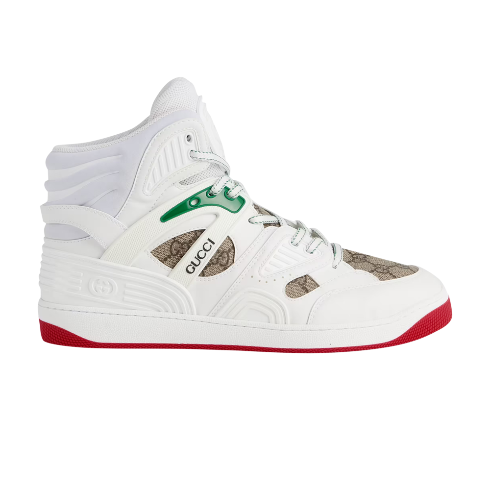 Pre-owned Gucci Basket High 'white Demetra Red'