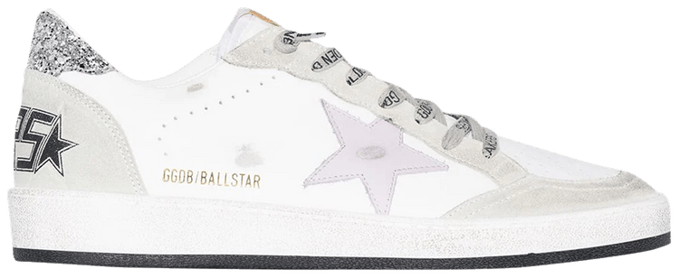 Golden Goose Wmns Ball Star White Silver Glitter