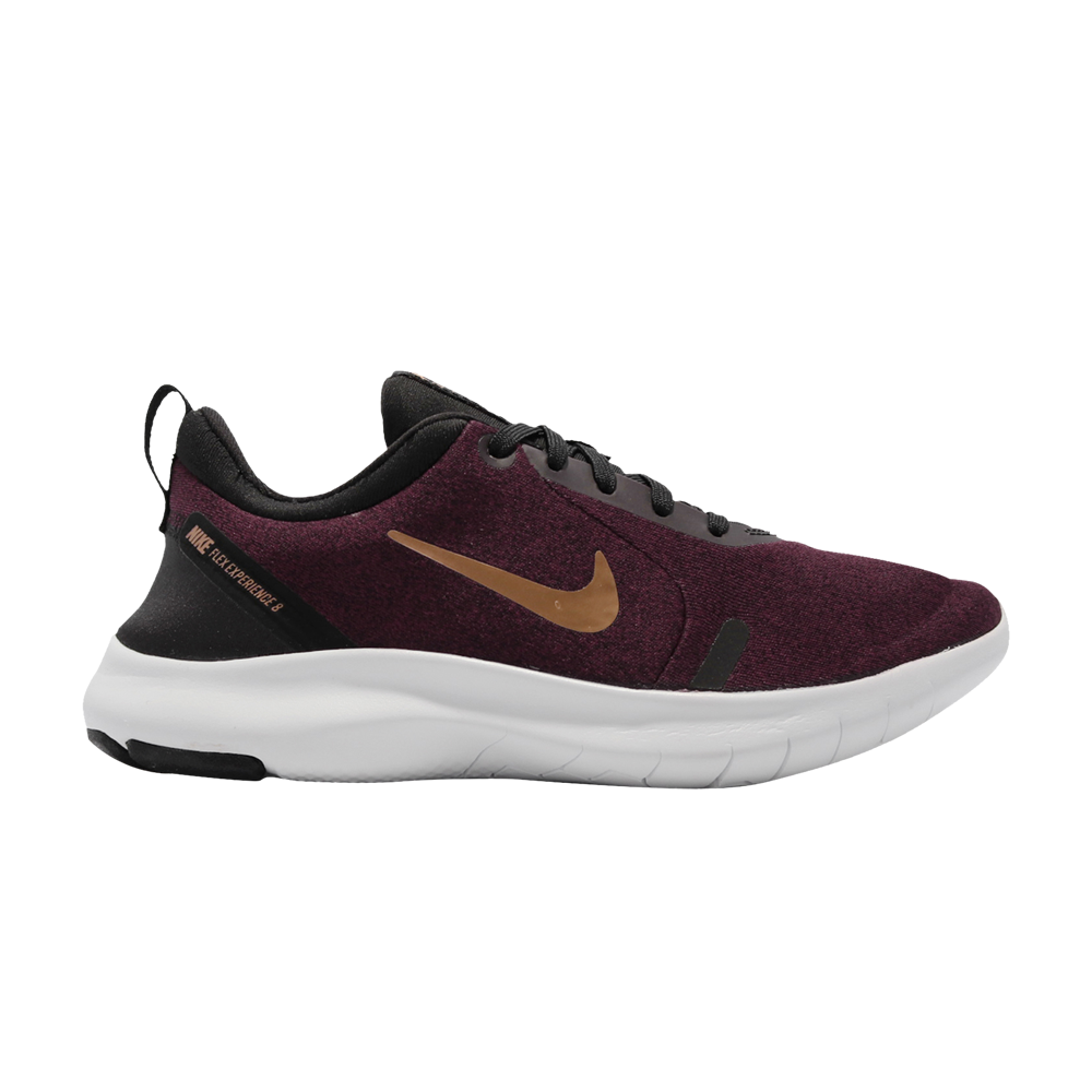 Pre-owned Nike Wmns Flex Experience Rn 8 'night Maroon Metallic Copper' In Red