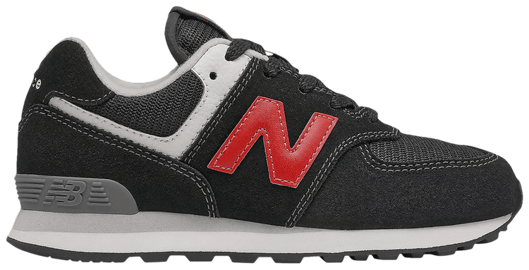 New Balance 574 Little Kid Black Team Red
