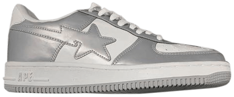 Bapesta FS 001 Low Silver White