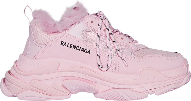 Balenciaga Wmns Triple S Sneaker 'Fake Fur - Pink'