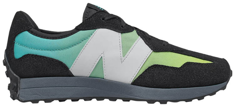 New Balance 327 Big Kid Wide Black Summer Jade