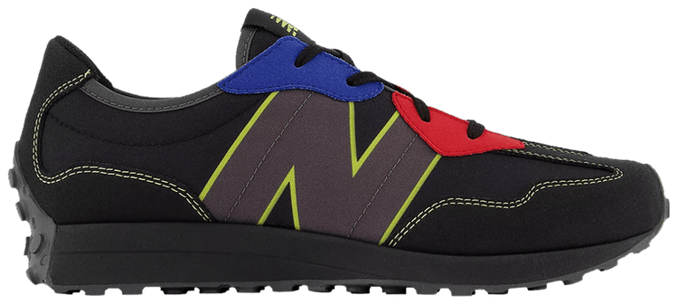 New Balance 327 Big Kid Black Red Blue