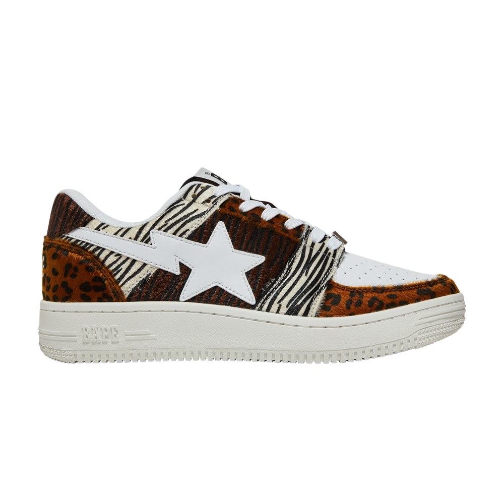 Pre-owned Bape Sta Low M2 'animal Mix' In White