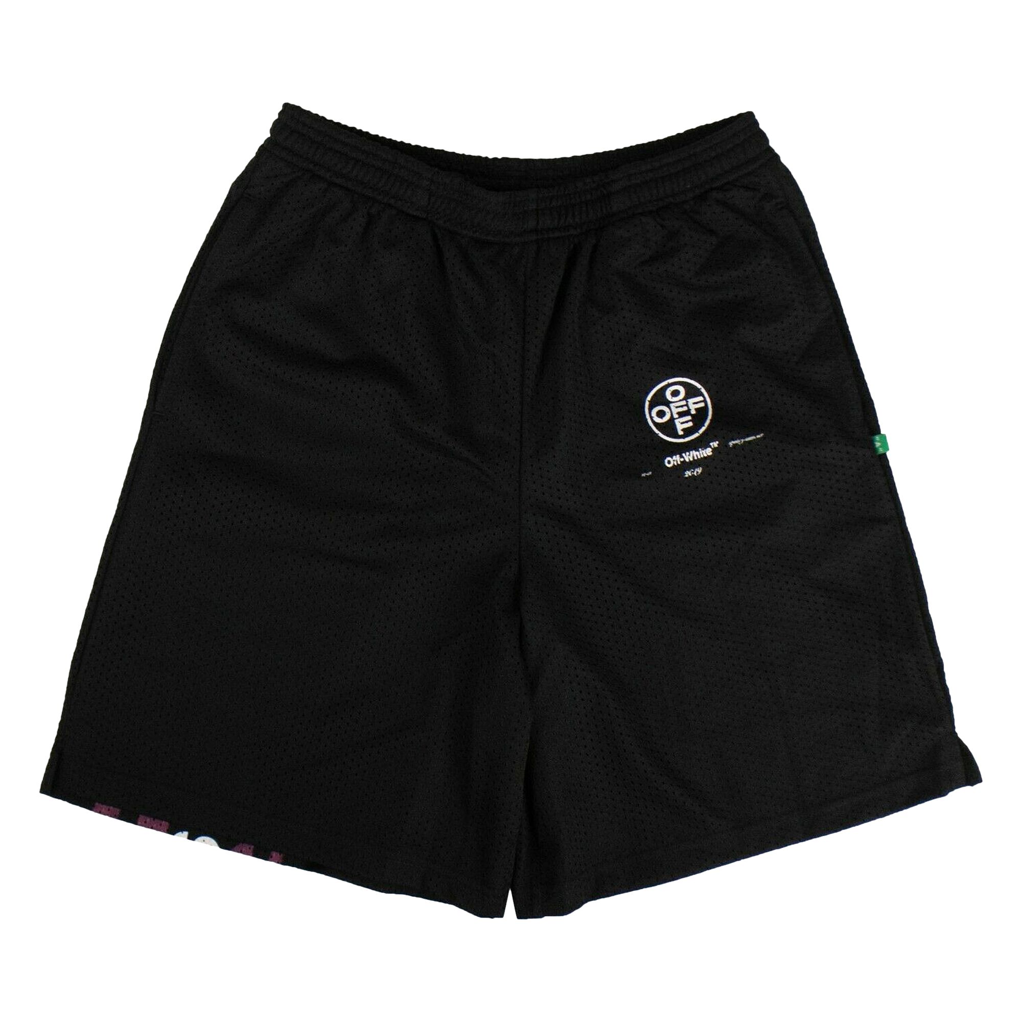 Off-White Mesh Track Shorts 'Black' | Men's Size S