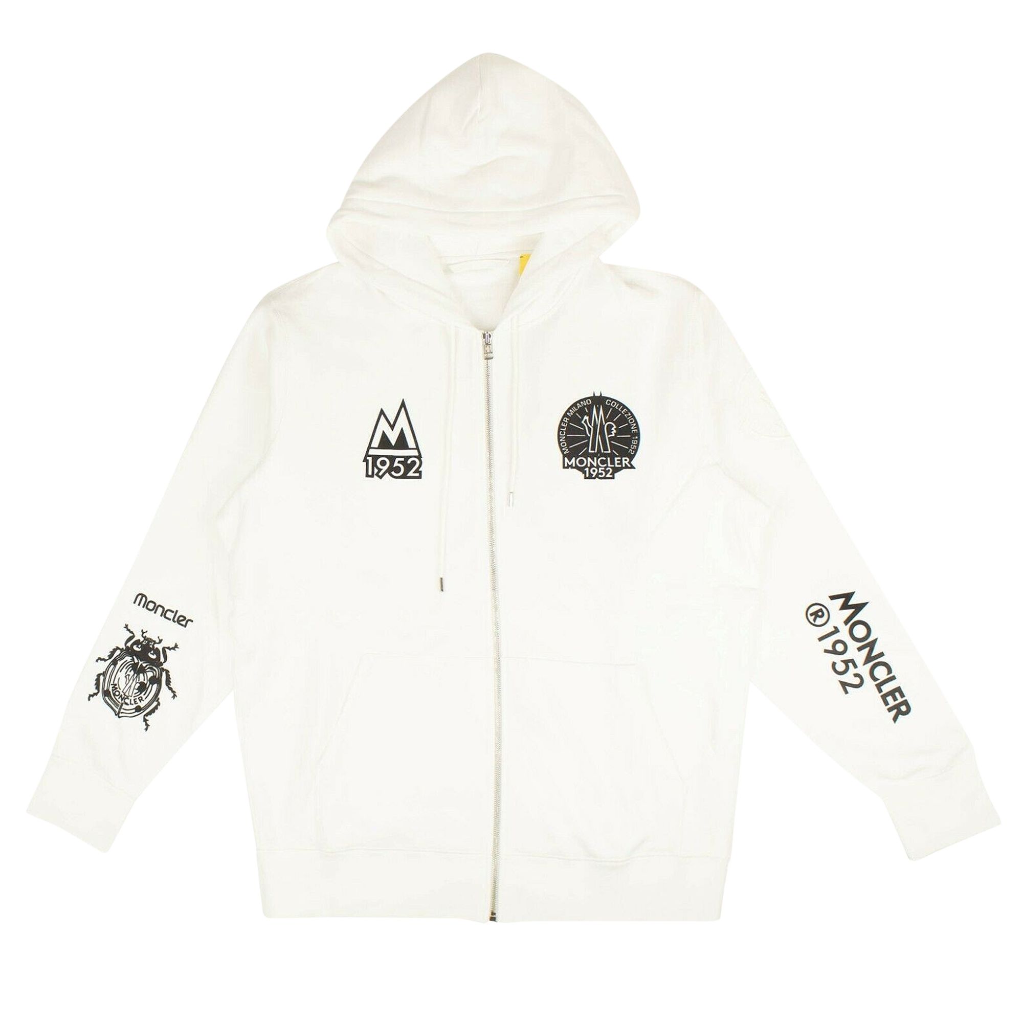 Pre-owned Moncler 1952 Zip Up Sweatshirt 'white' | Men's Size M