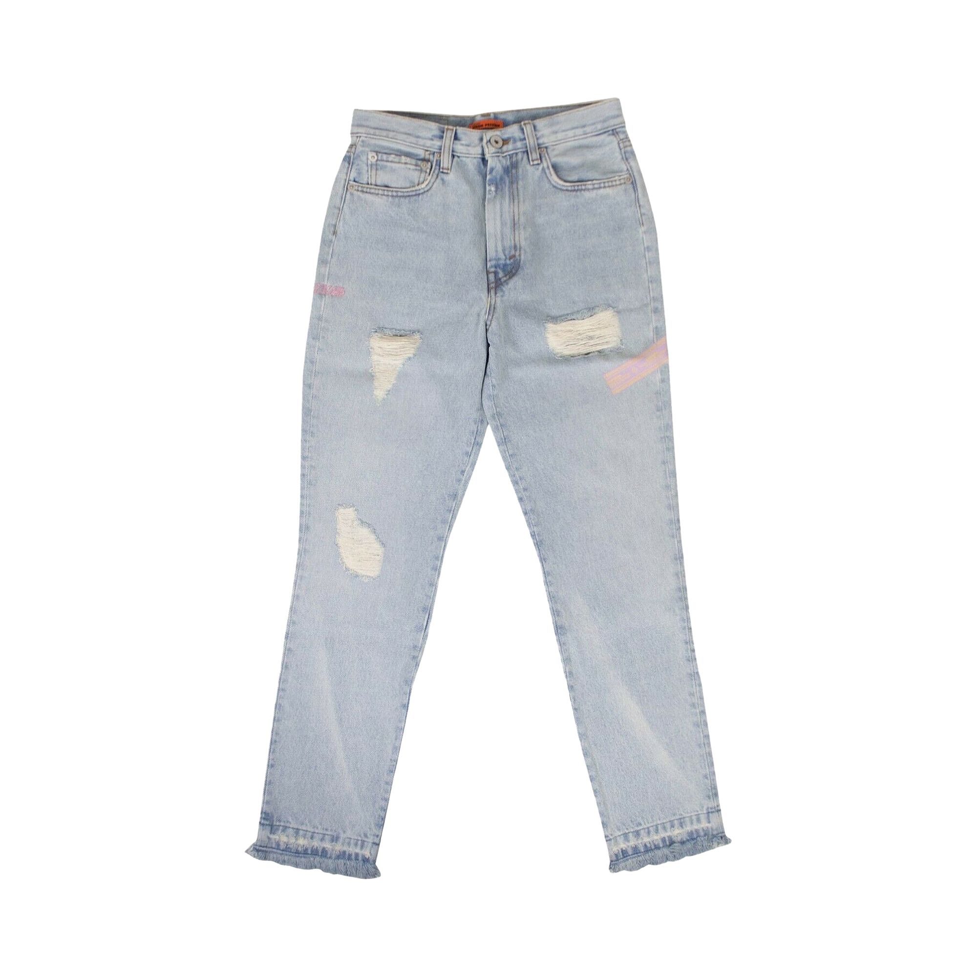 Pre-owned Heron Preston Slim Denim 'light Blue' | Women's Size 26