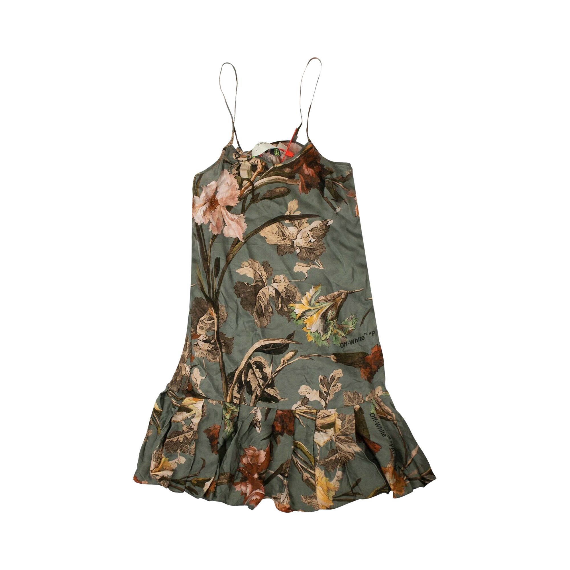 Pre-owned Off-white Floral Slip Dress 'green' | Women's Size 40