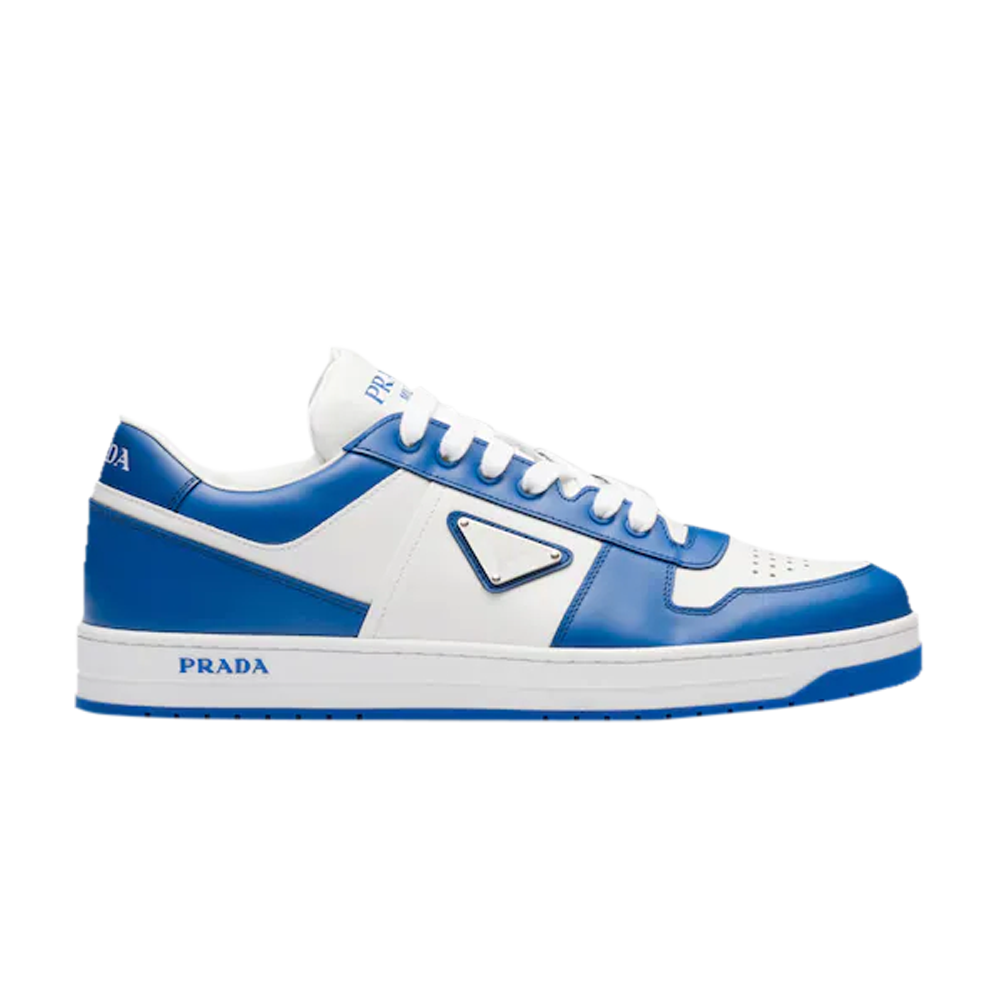 Pre-owned Prada Downtown Leather 'cobalt Blue' In White