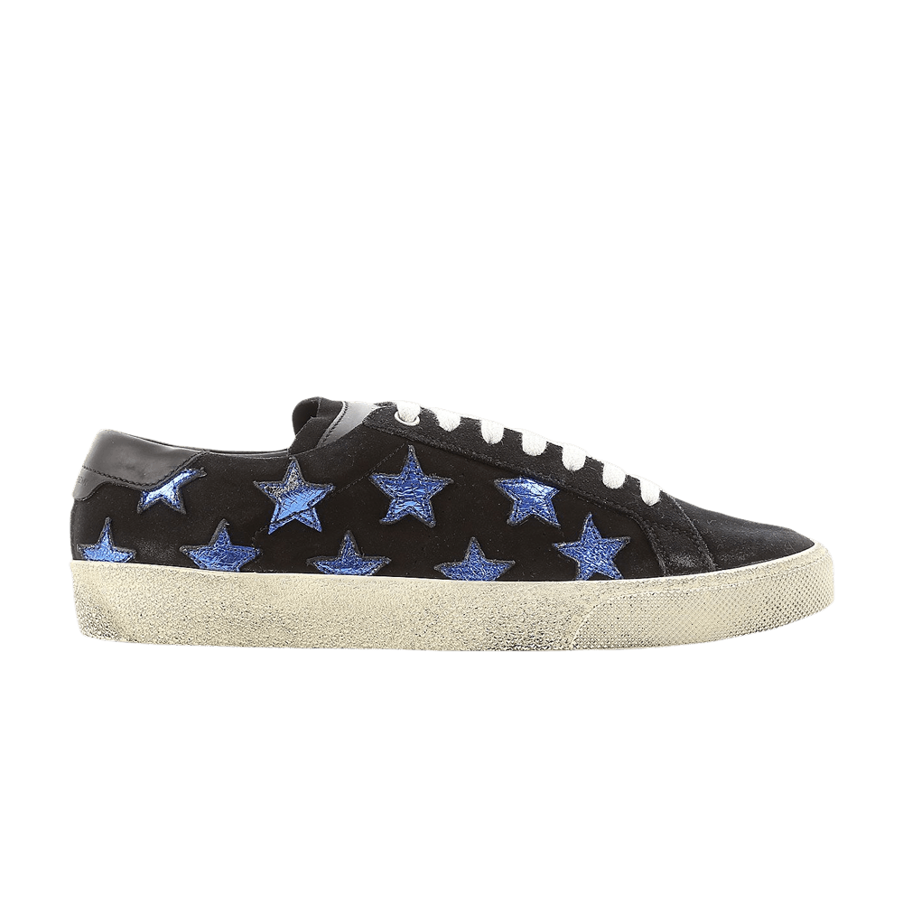 black and blue saint laurent sneakers