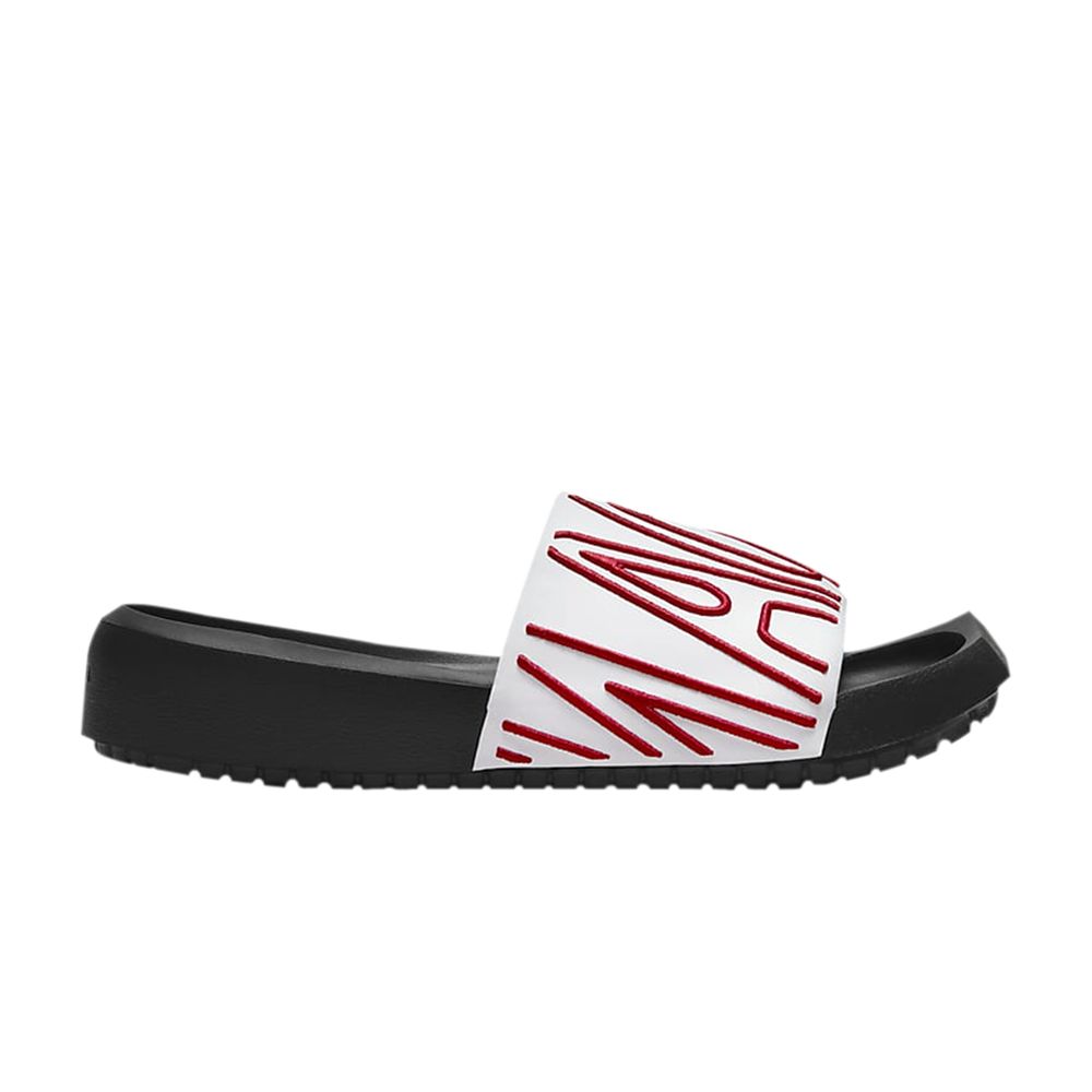 Pre-owned Air Jordan Wmns Jordan Nola Slide 'white Black Gym Red'