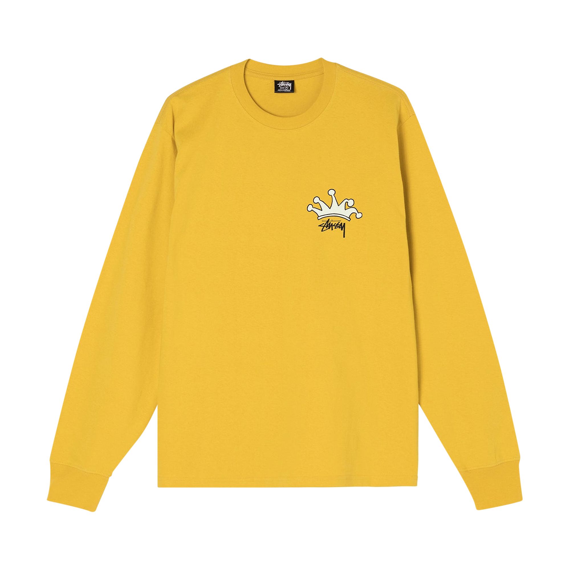 Stussy S Crown Long-Sleeve Tee 'Honey' | Yellow | Men's Size M