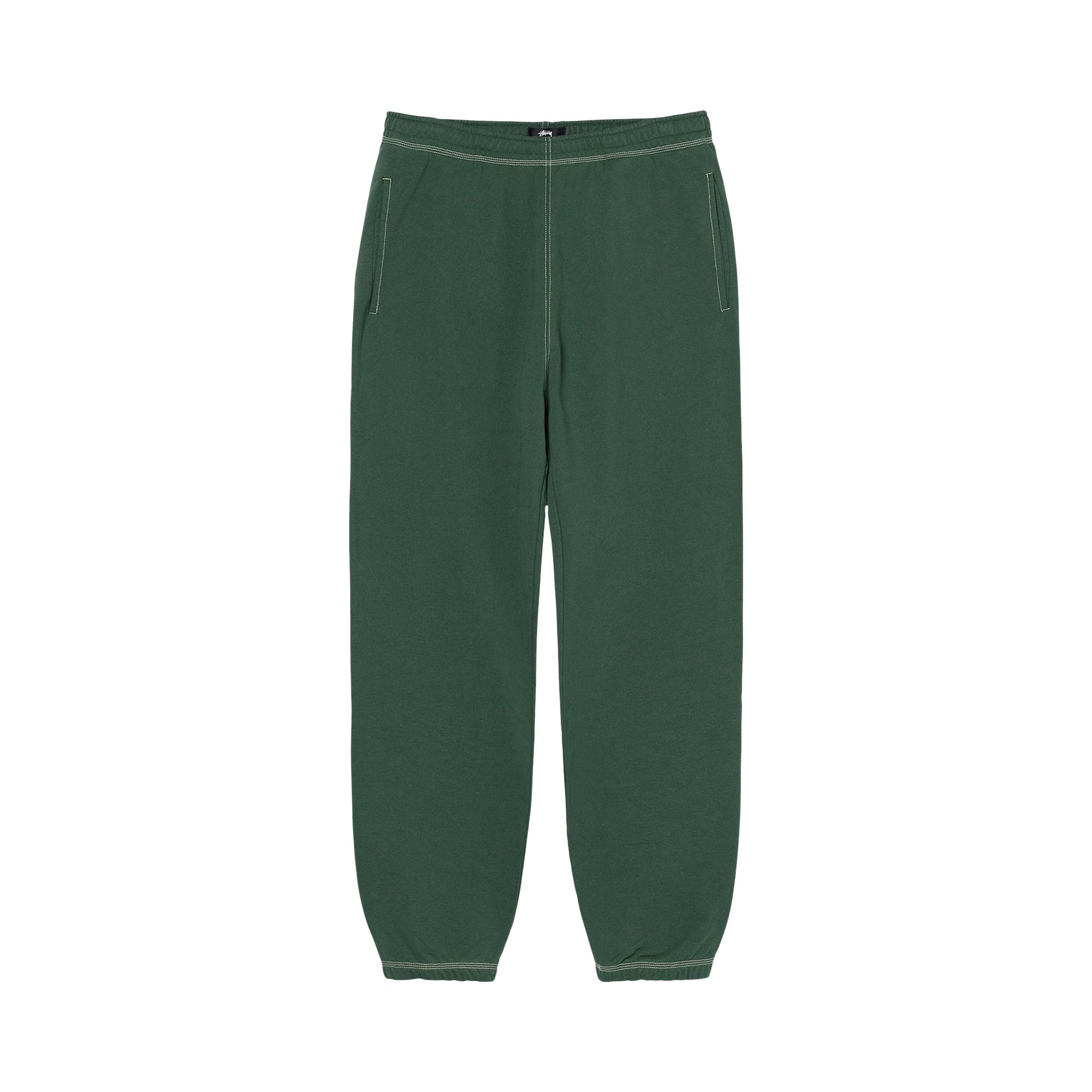 Stussy Contrast Stitch Label Pant 'Forest' | Green | Men's Size XL