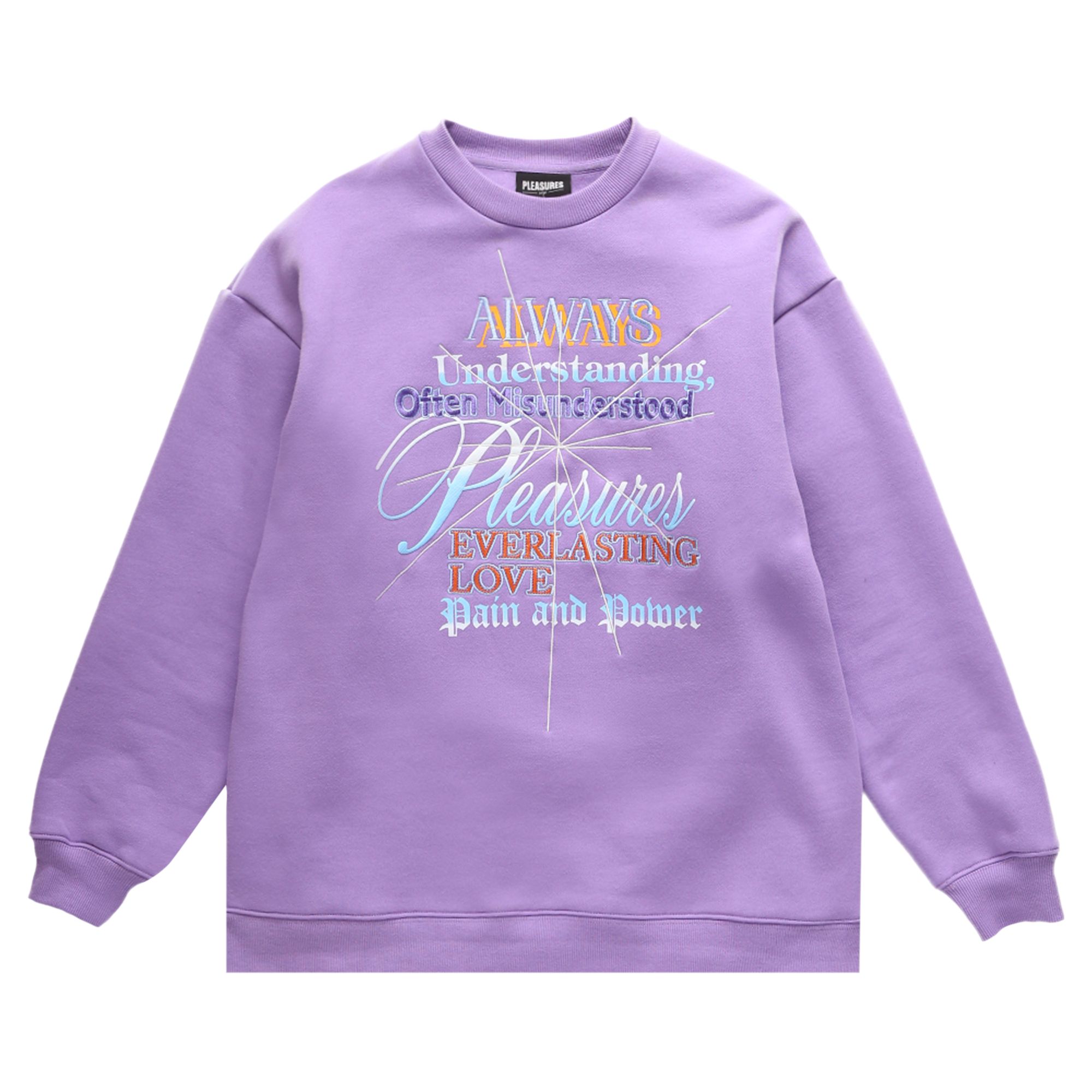 Pleasures Faith Crewneck Sweatshirt 'Purple' | Men's Size XL