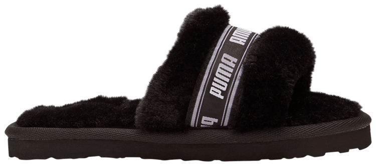 Puma Fluff Slide Little Kid Black