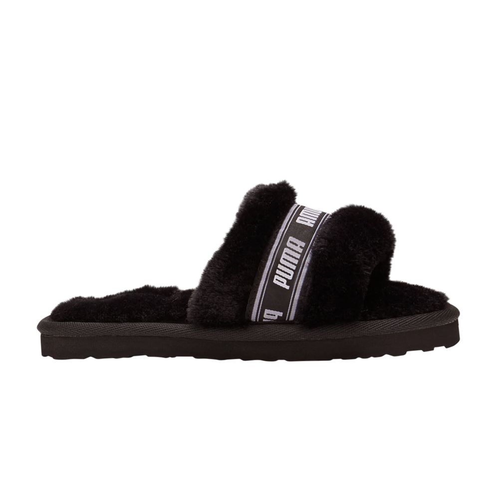 Pre-owned Puma Fluff Slide Little Kid 'black' | Kid's Size 3