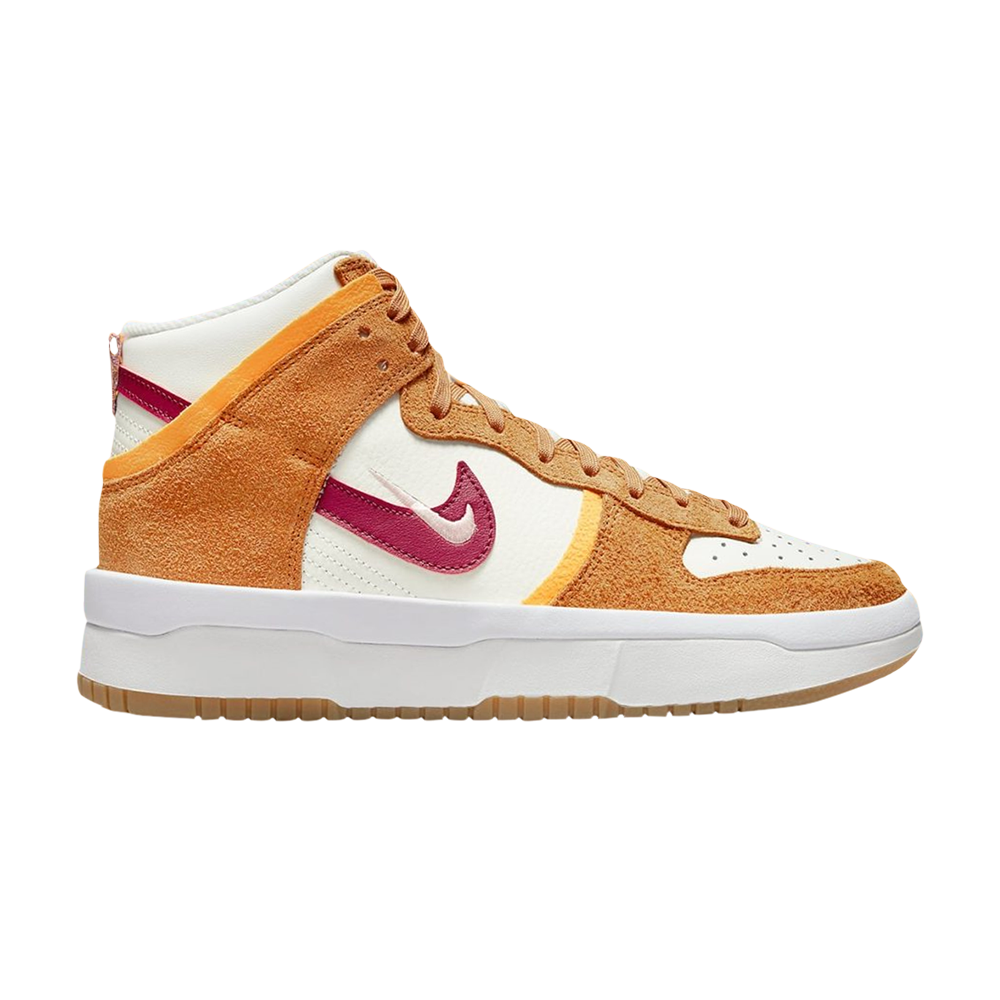 Pre-owned Nike Wmns Dunk High Rebel 'sunset Rush Maroon' In White
