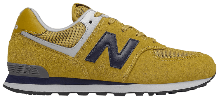 New Balance 574 Big Kid Wide Varsity Gold
