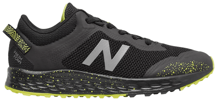 New Balance Fresh Foam Arishi Trail Big Kid Wide Black Sulphur Yellow