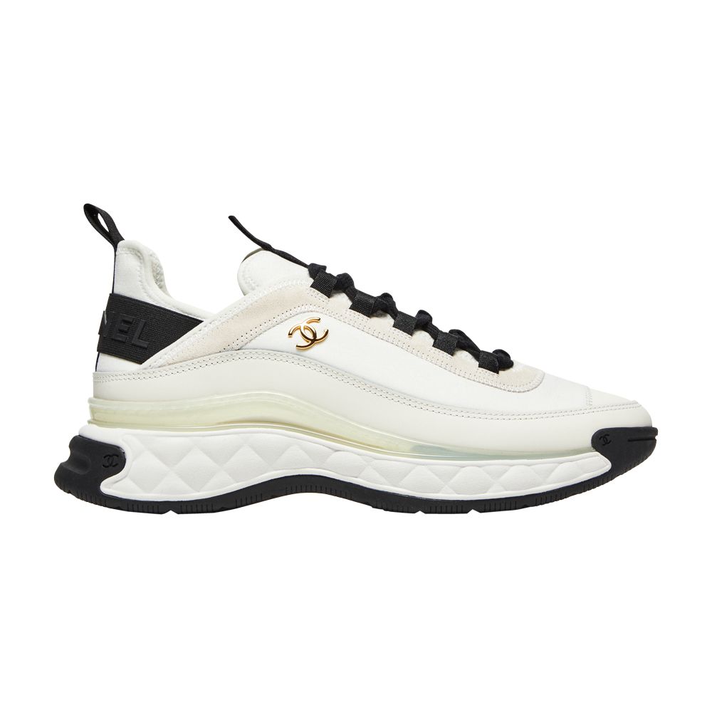 Pre-owned Chanel Wmns Velvet Calfskin & Mixed Fibers Sneaker 'ivory' | White | Women's Size 37.5