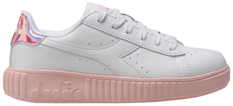 Diadora Game Step Big Kid White Pink Peachskin