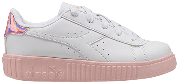 Diadora Game Step Little Kid White Pink Peachskin