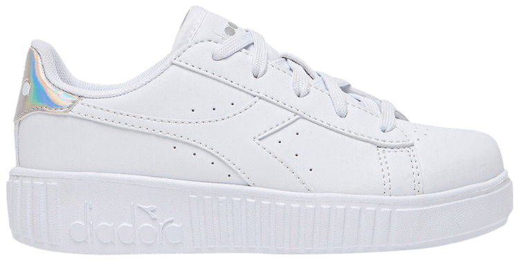 Diadora Game Step Little Kid White Silver