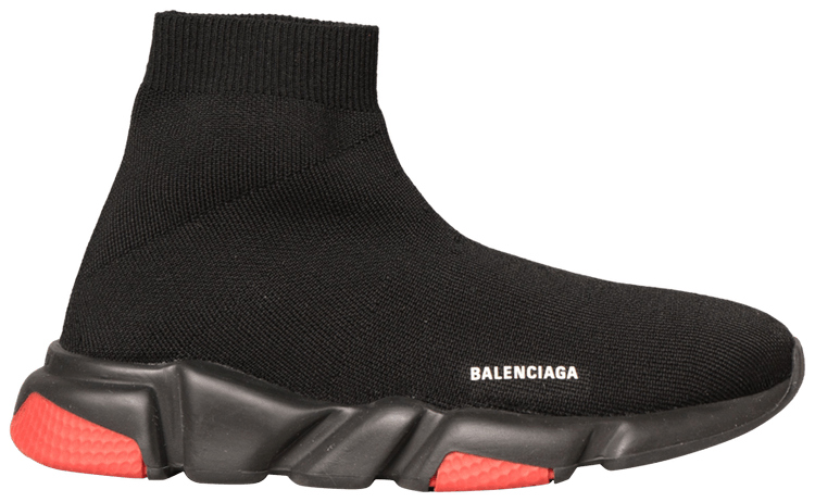 Balenciaga sock top black red