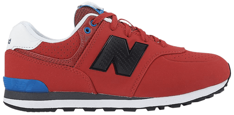 New Balance 574 Big Kid Wide Paint Chip   Red