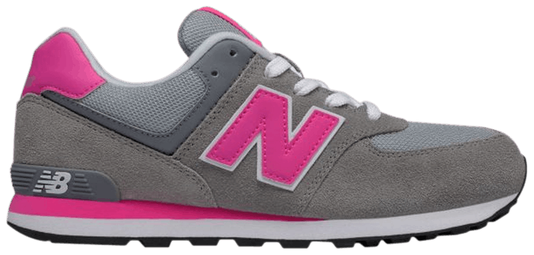 New Balance 574 Big Kid Wide Grey Pink