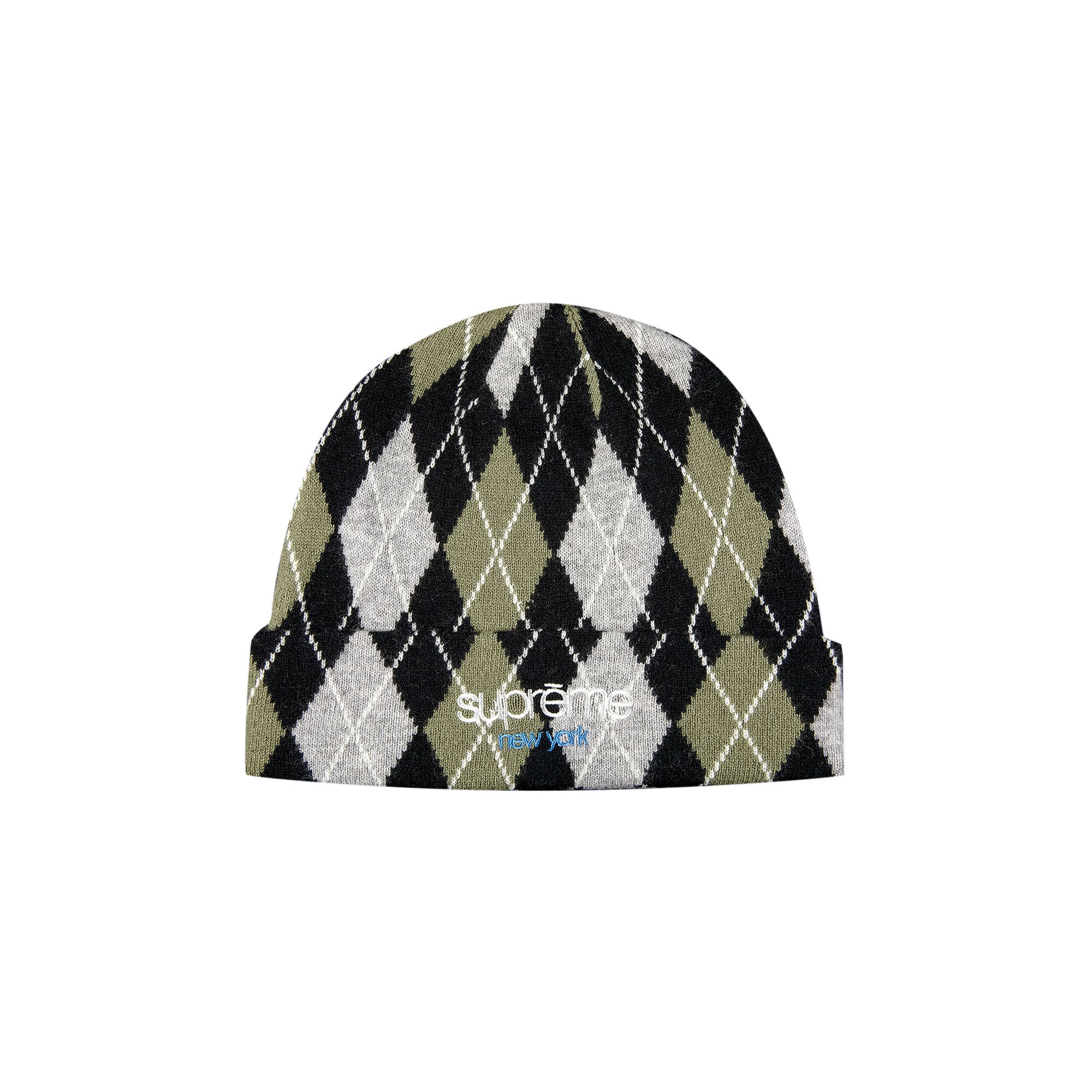 Supreme Argyle Cashmere Beanie 'Black' | Multi-Color | Men's Size Onesize