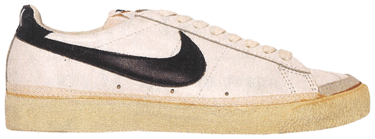 Nike Blazer Low White Black Heel