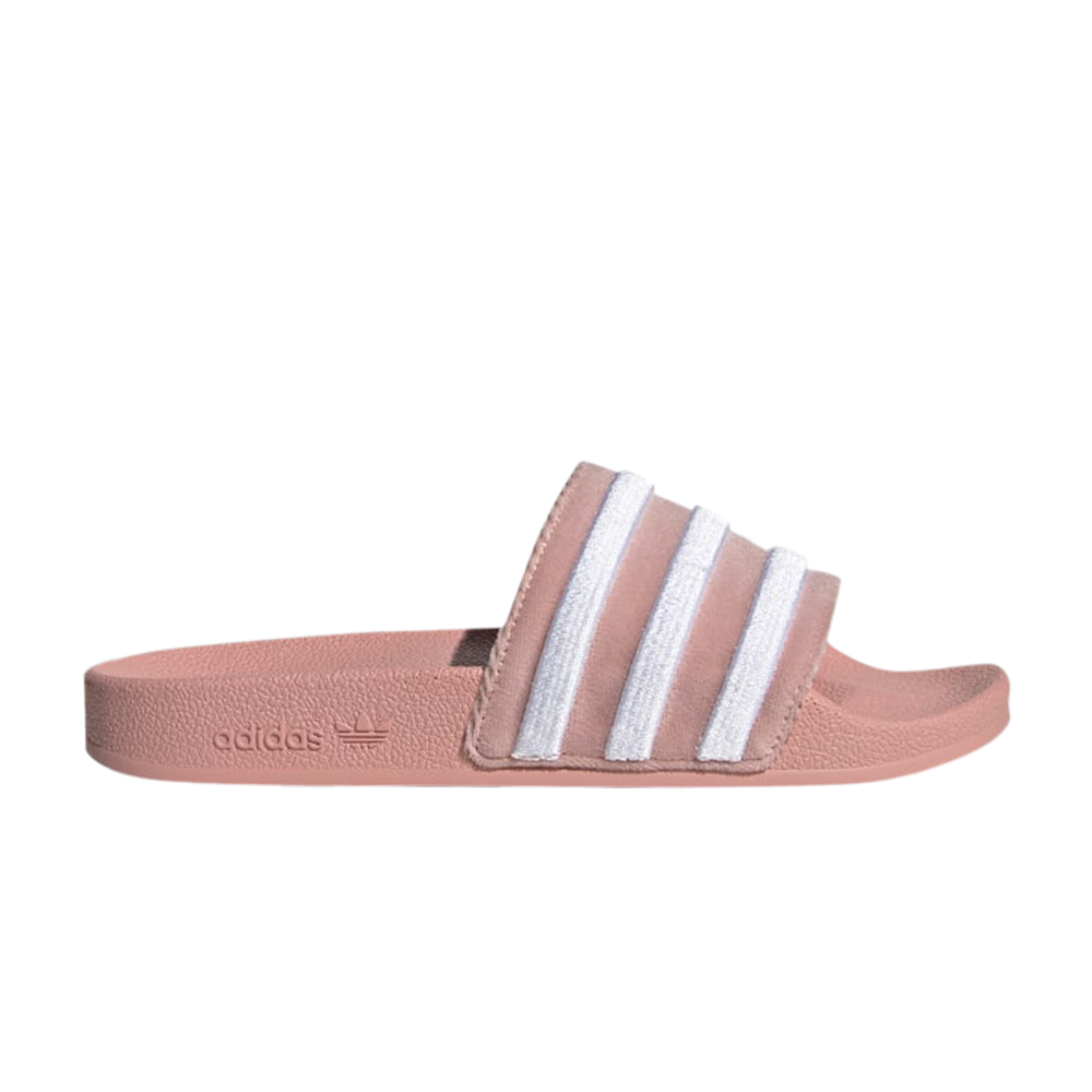 Pre-owned Adidas Originals Wmns Adilette Slide 'wonder Mauve White' In Pink