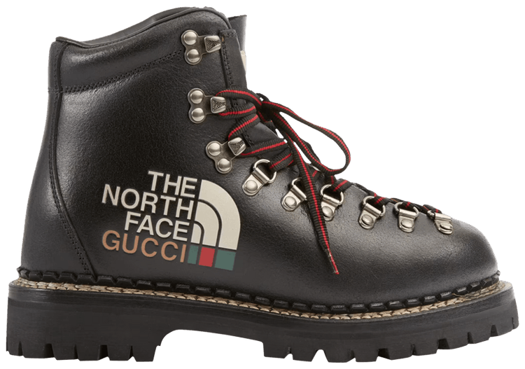 Gucci x The North Face Womens Hiking Lace Up Leather Boots Size