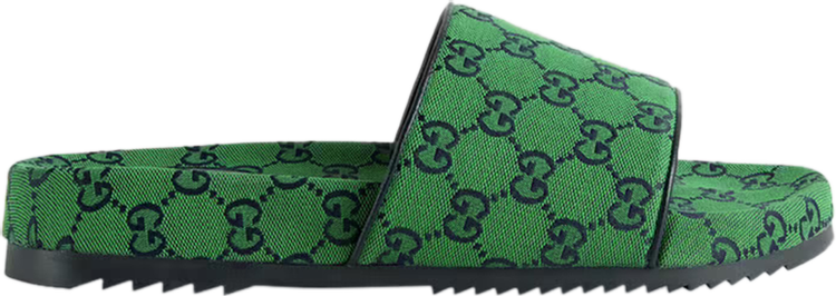 Gucci GG Canvas Slide Sandal 'Green Monogram'