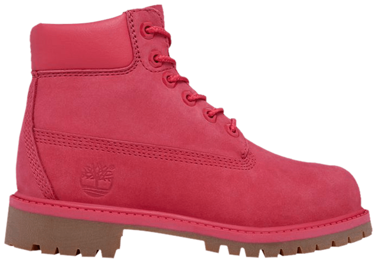 Timberland 6 Inch Premium Youth Pink Red Rose