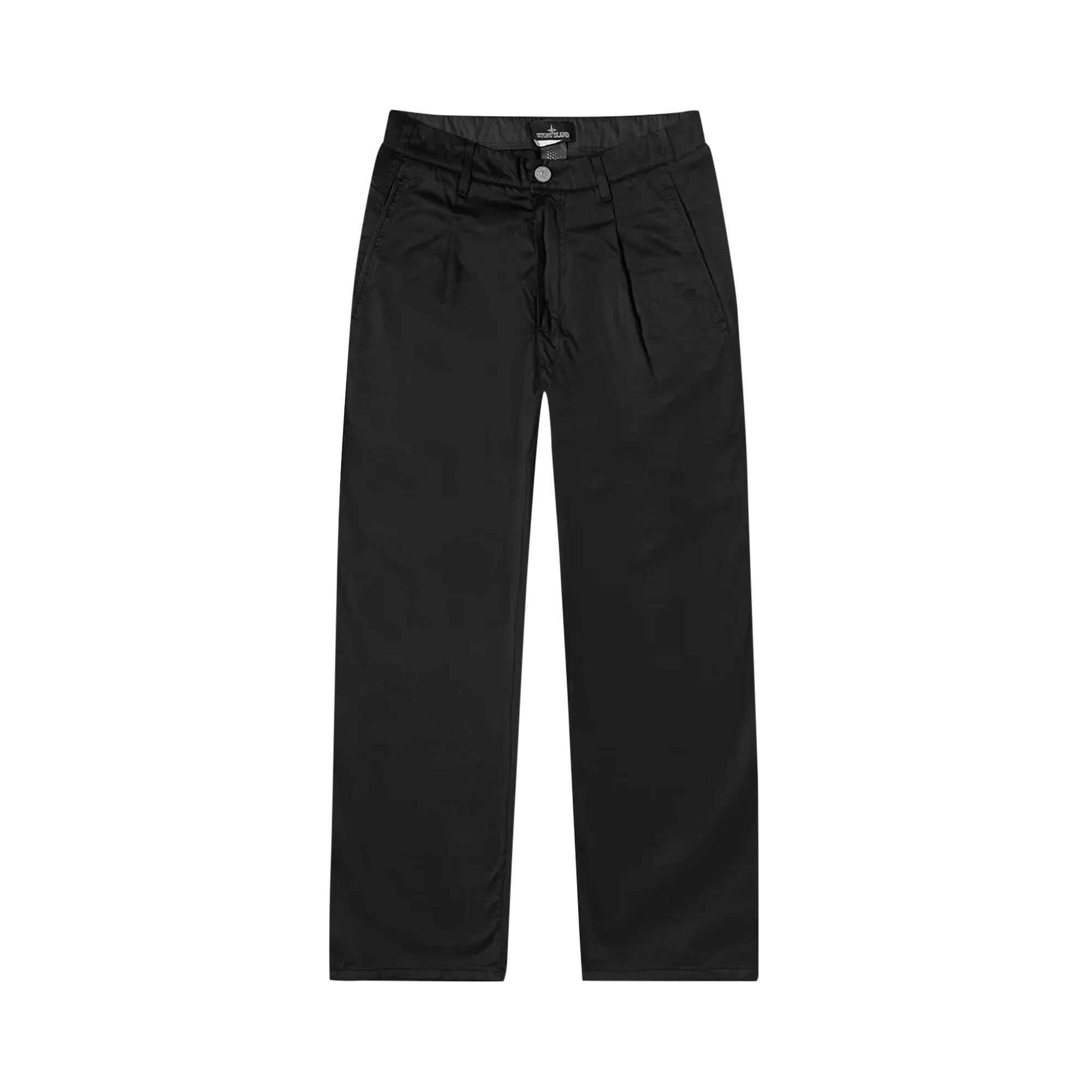 Pre-owned Stone Island Shadow Project Cotton Satin Straight Chino Pants 'black' | Men's Size 48