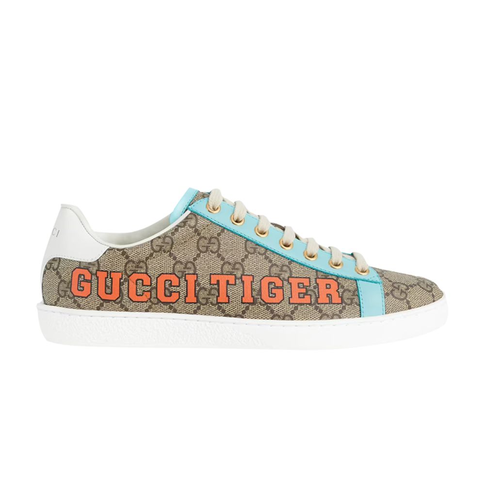 Pre-owned Gucci Wmns Ace Gg Supreme ' Tiger Print' In Tan