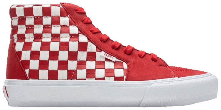 Vans Style 38 Leather Woven   Red Blanc