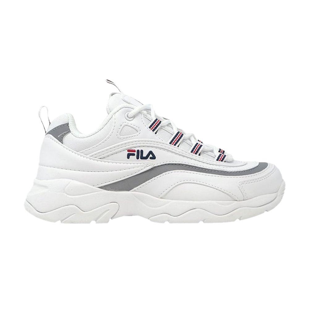 Fila Ray Big Kid 'White Metallic Silver' | Kid's Size 3.5 - 3RM00525-109